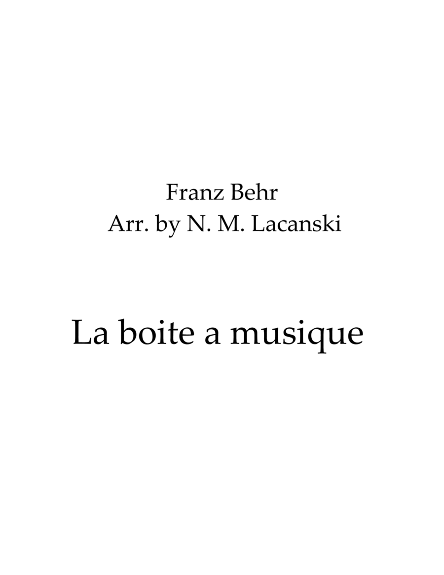 La boite a musique Percussion scores gallery preview page 1