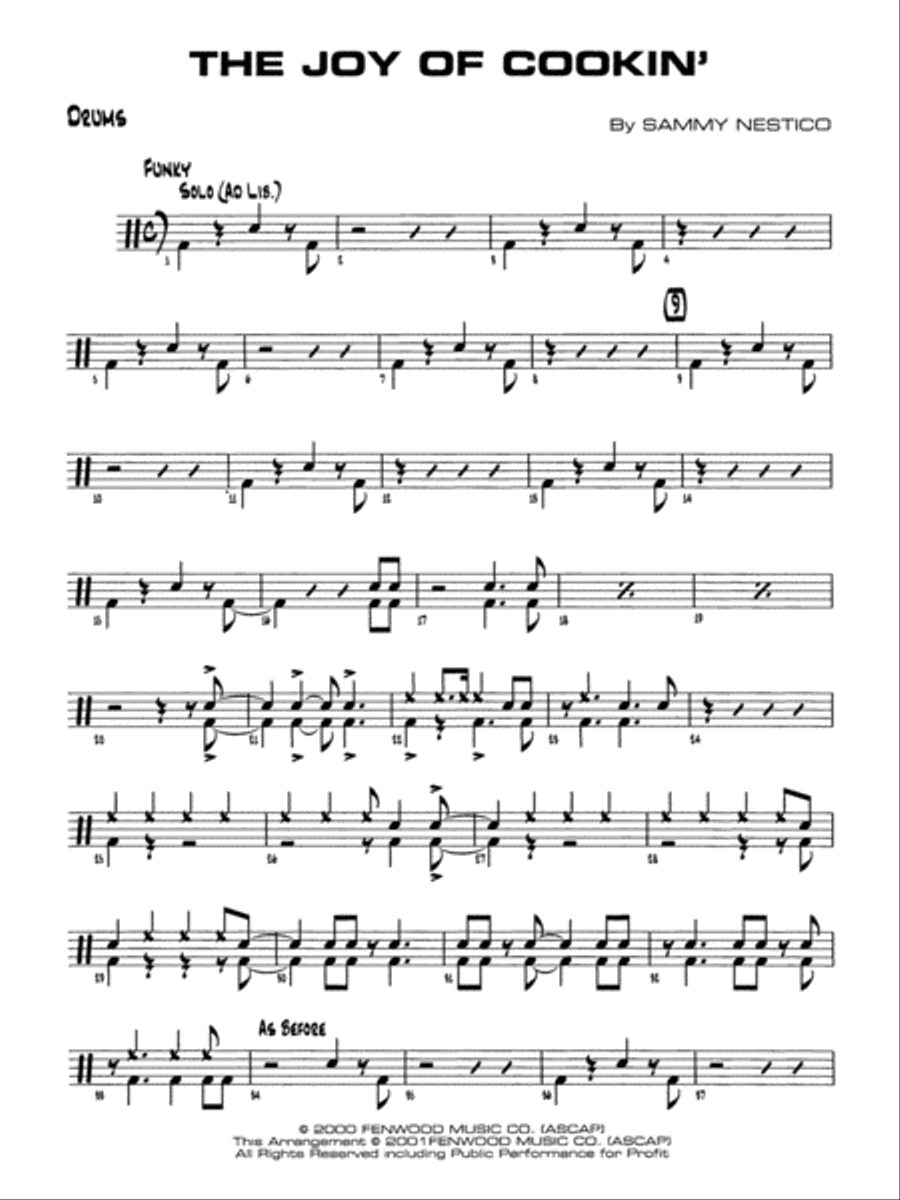 The Joy of Cookin': Drums Jazz Ensemble scores gallery preview page 2