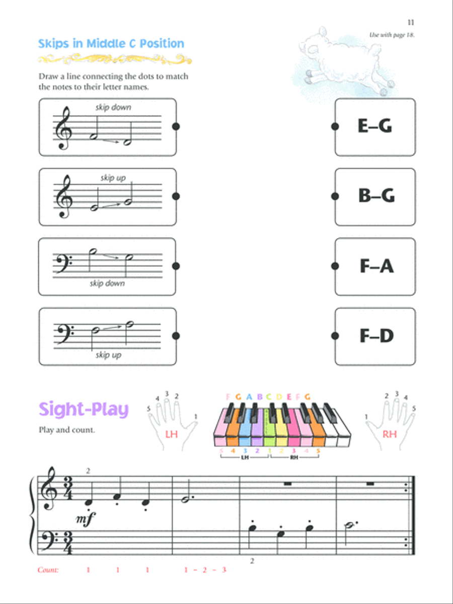 Music for Little Mozarts Notespeller & Sight-Play Book, Book 3 Piano Method scores gallery preview page 4
