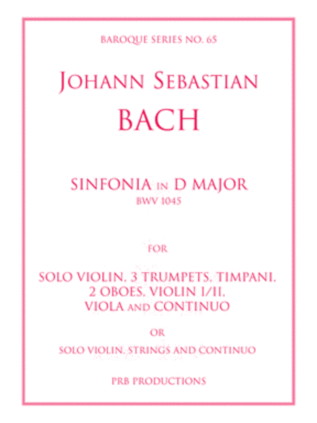 Sinfonia in D major, BWV 1045