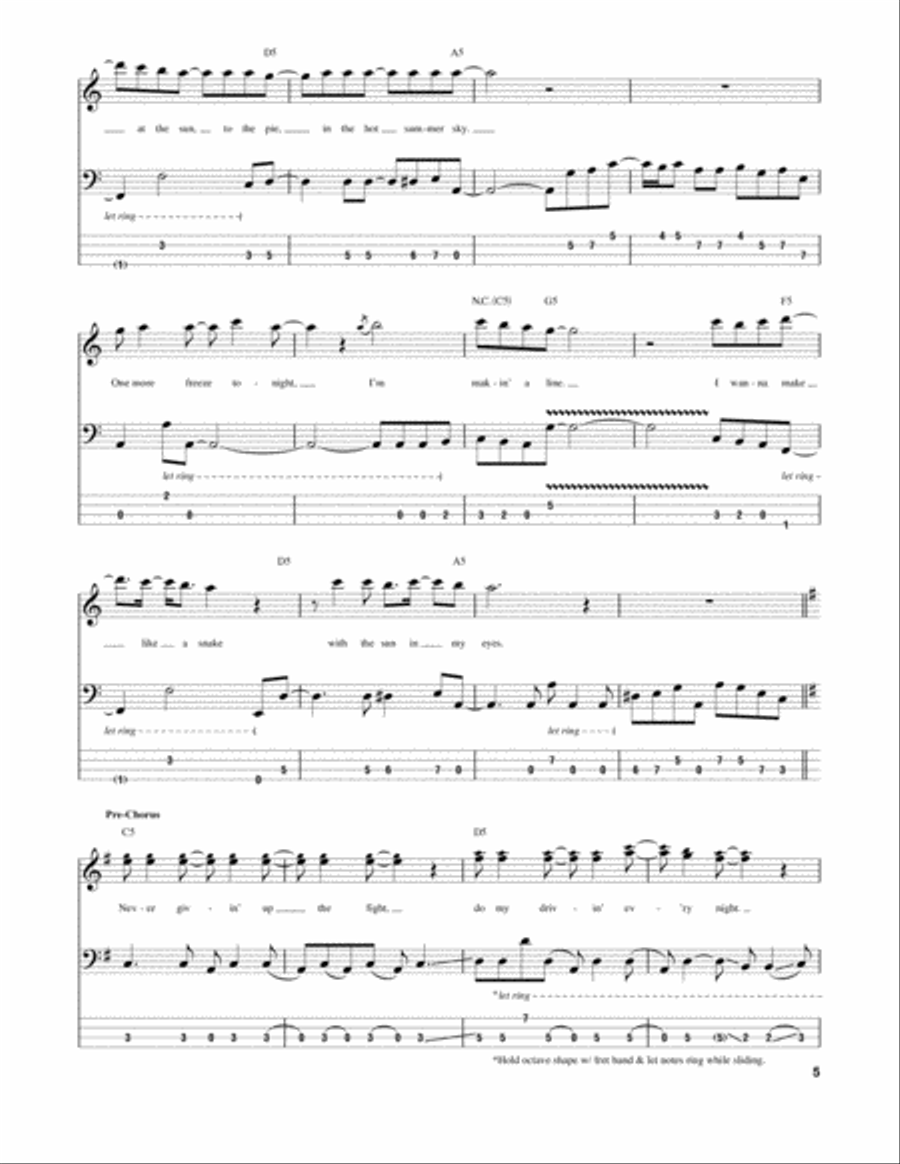 High Speed On Ice Guitar Tablature scores gallery preview page 5