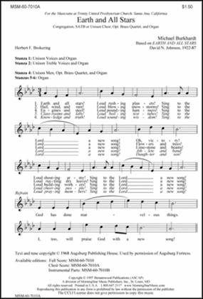 Earth and All Stars (Choral Score)