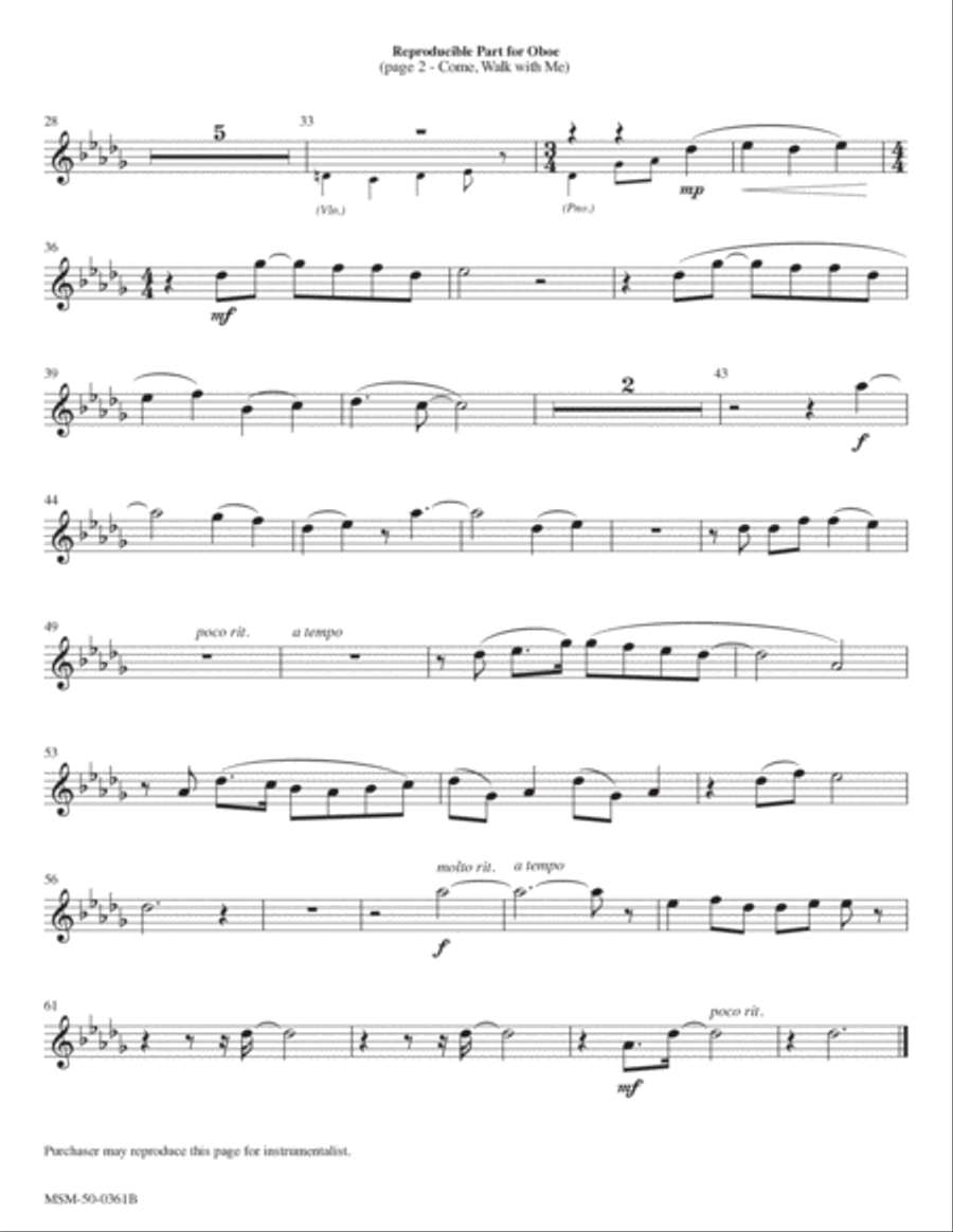 Come, Walk with Me Choir scores gallery preview page 3