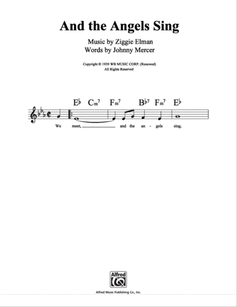 And the Angels Sing And the Angels Sing School and Community scores gallery preview page 1
