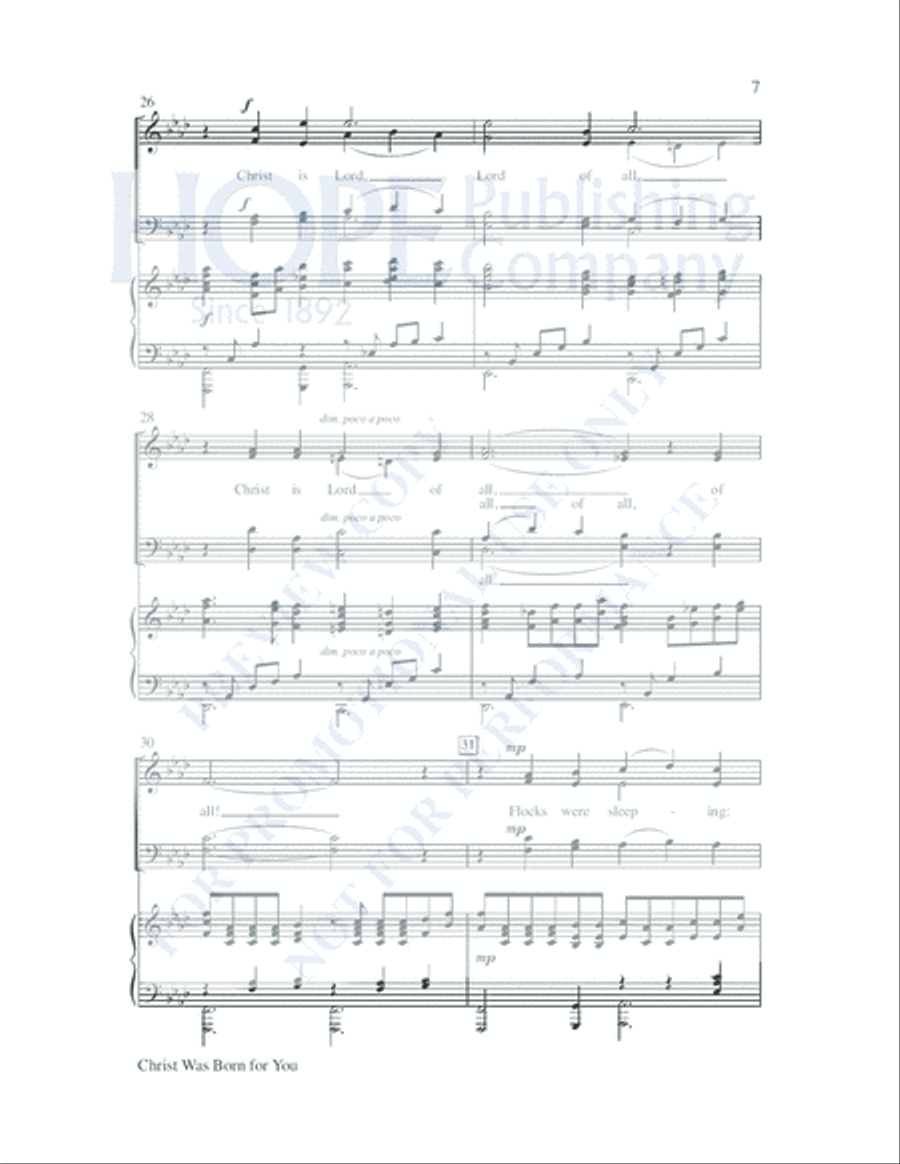 Christ Was Born for You Christ Was Born for You 4-Part scores gallery preview page 8
