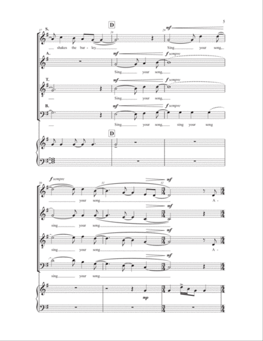 Sing Your Song 4-Part scores gallery preview page 4