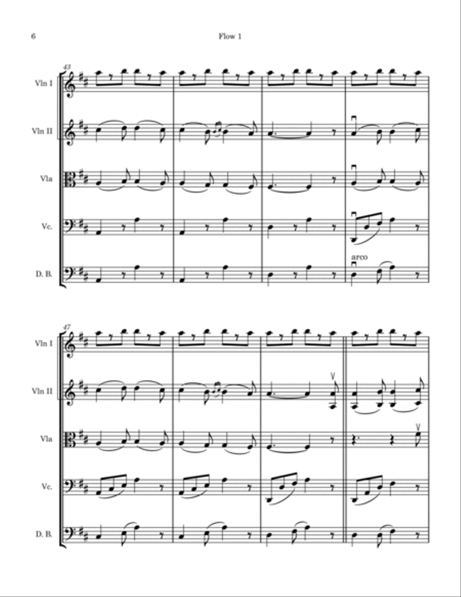 Barcarolle da Les contes d’Hoffmann String Orchestra scores gallery preview page 6