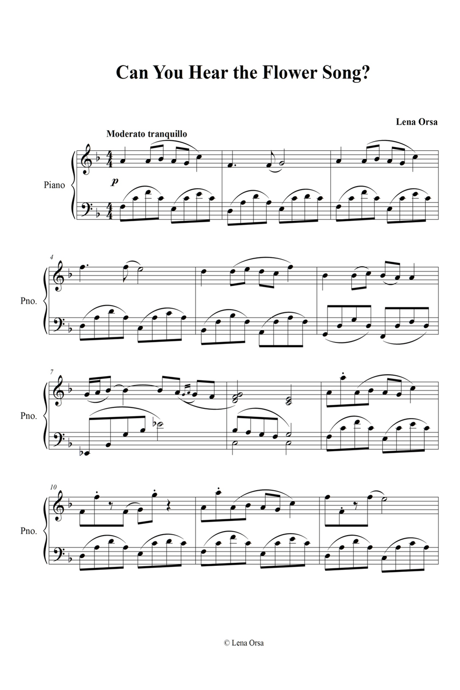 Can You Hear the Flower Song? Voice scores gallery preview page 2