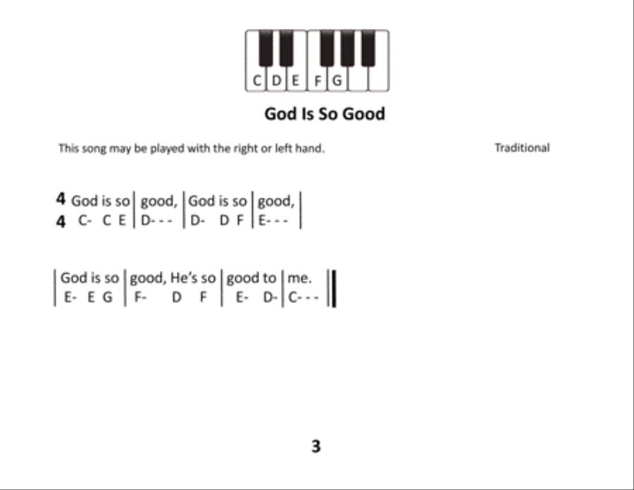 Beginner Hymns & Spirituals (prestaff piano) Easy Piano scores gallery preview page 6