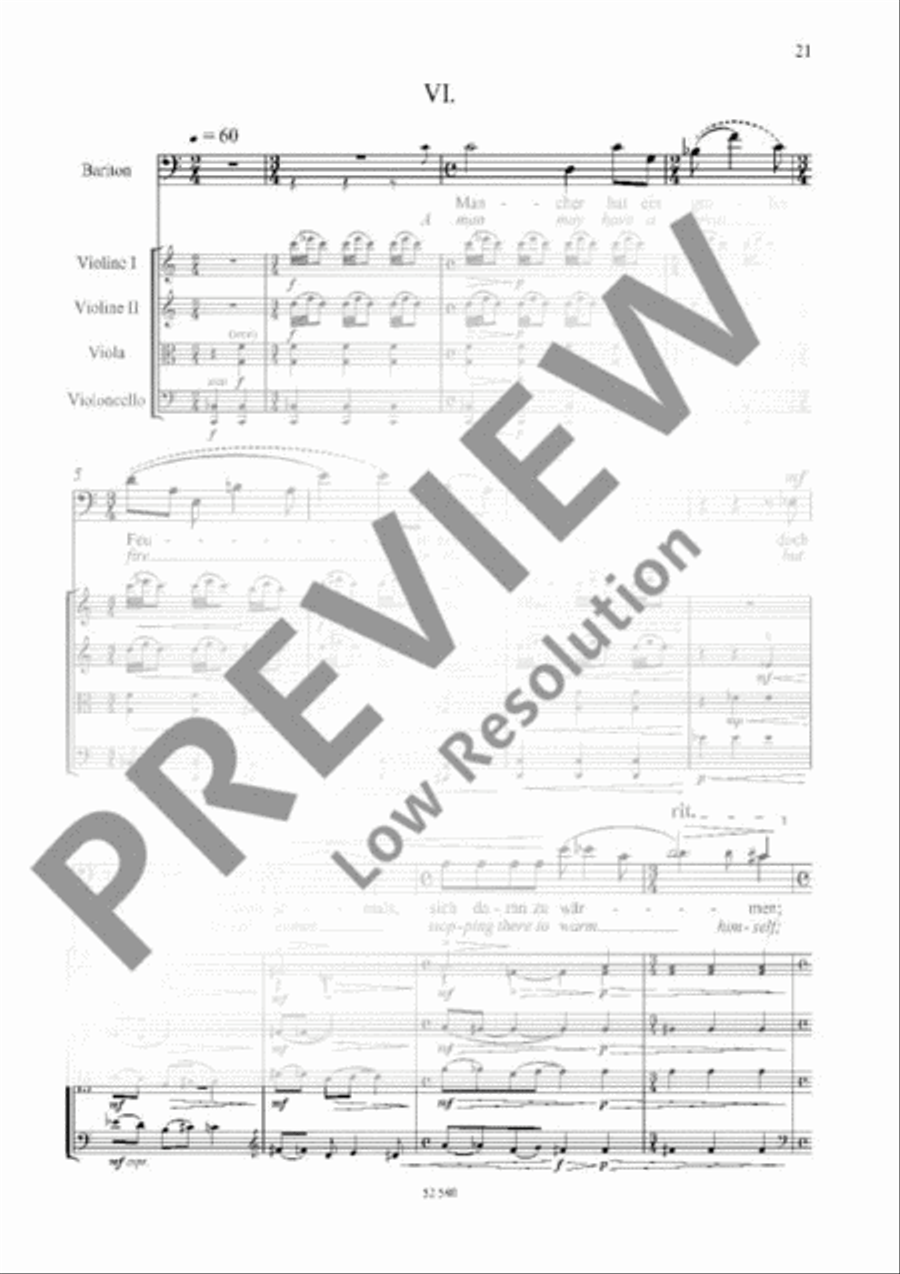 Eight Fragments from Letters of Vincent van Gogh String Quartet scores gallery preview page 20