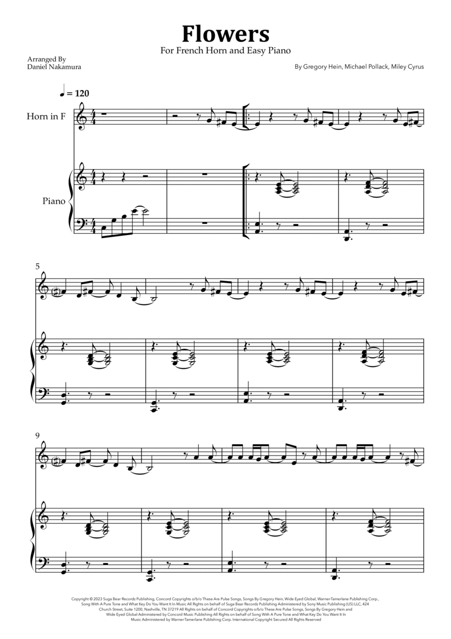 Flowers Horn scores gallery preview page 1