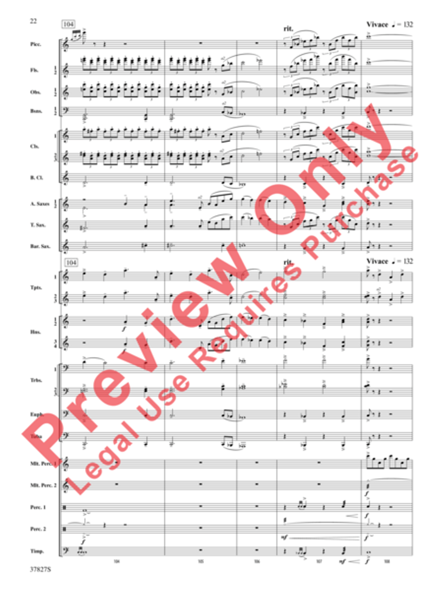The Winged Stallion Concert Band scores gallery preview page 23