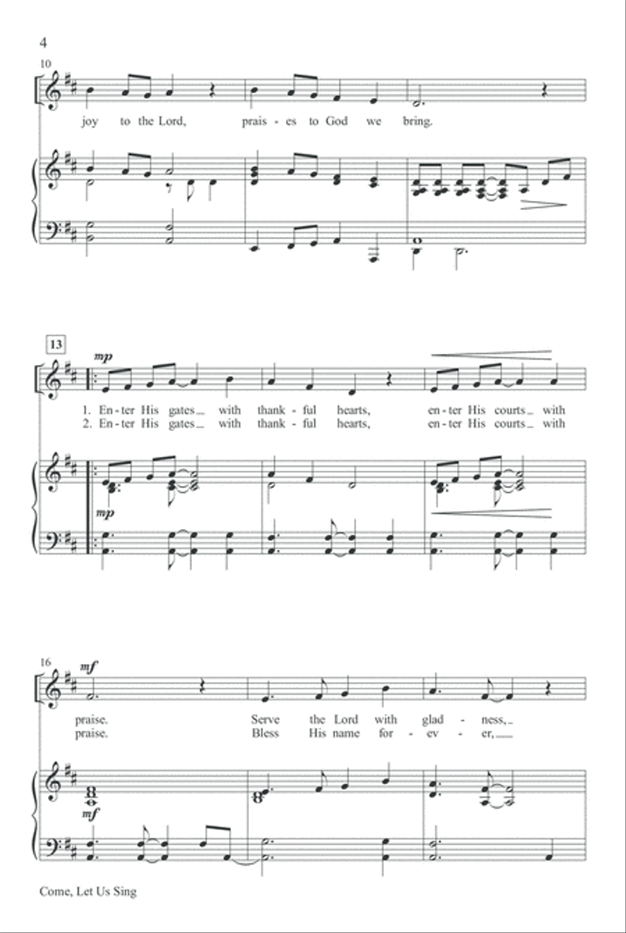 Come, Let Us Sing (Digital) Unison Choir scores gallery preview page 4