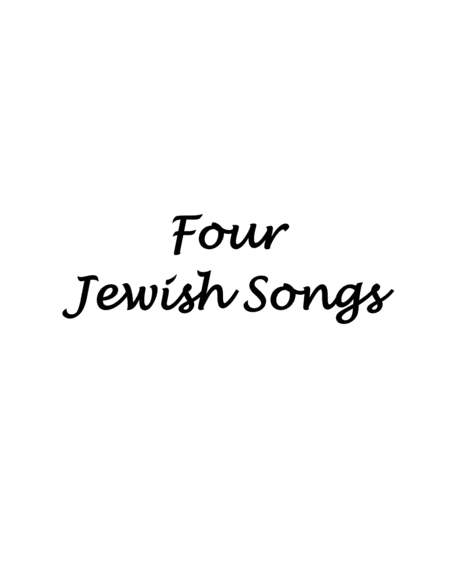 Opus 148d, Four Jewish Songs for Alto Saxophone & Piano image number null