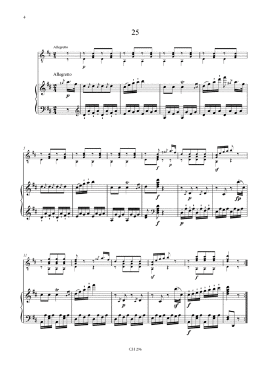 Différentes Pieces très faciles for Guitar and Piano - Vol. 4: Op. 45 Acoustic Guitar scores gallery preview page 3