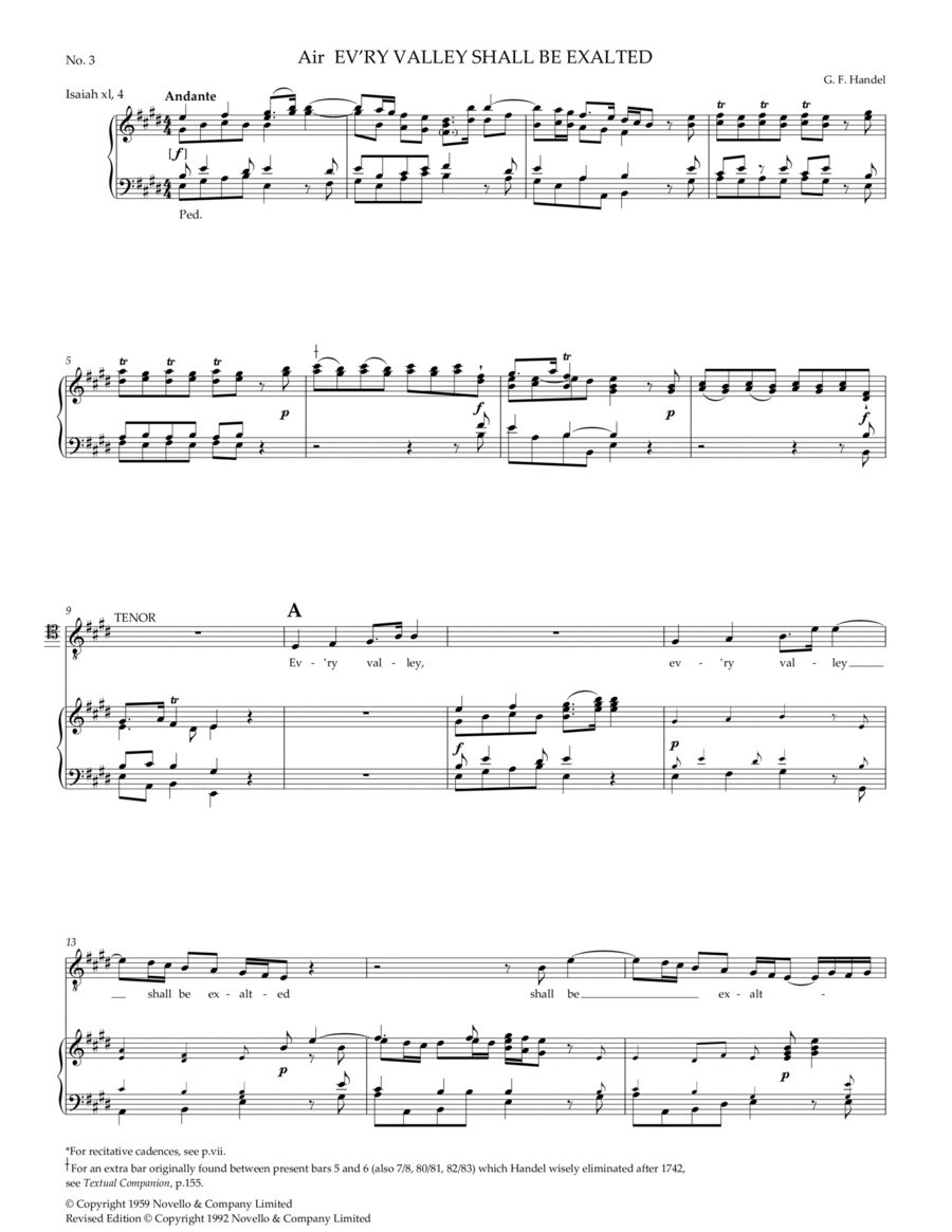 Ev'ry Valley Shall Be Exalted 4-Part scores gallery preview page 1