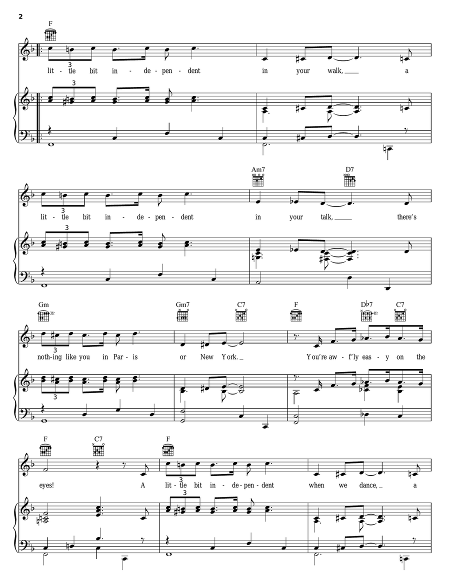 A Little Bit Independent A Little Bit Independent Piano, Vocal, Guitar scores gallery preview page 2