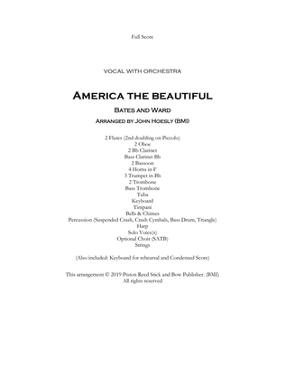 America The Beautiful- for Solo voice, Choir and Full Orchestra