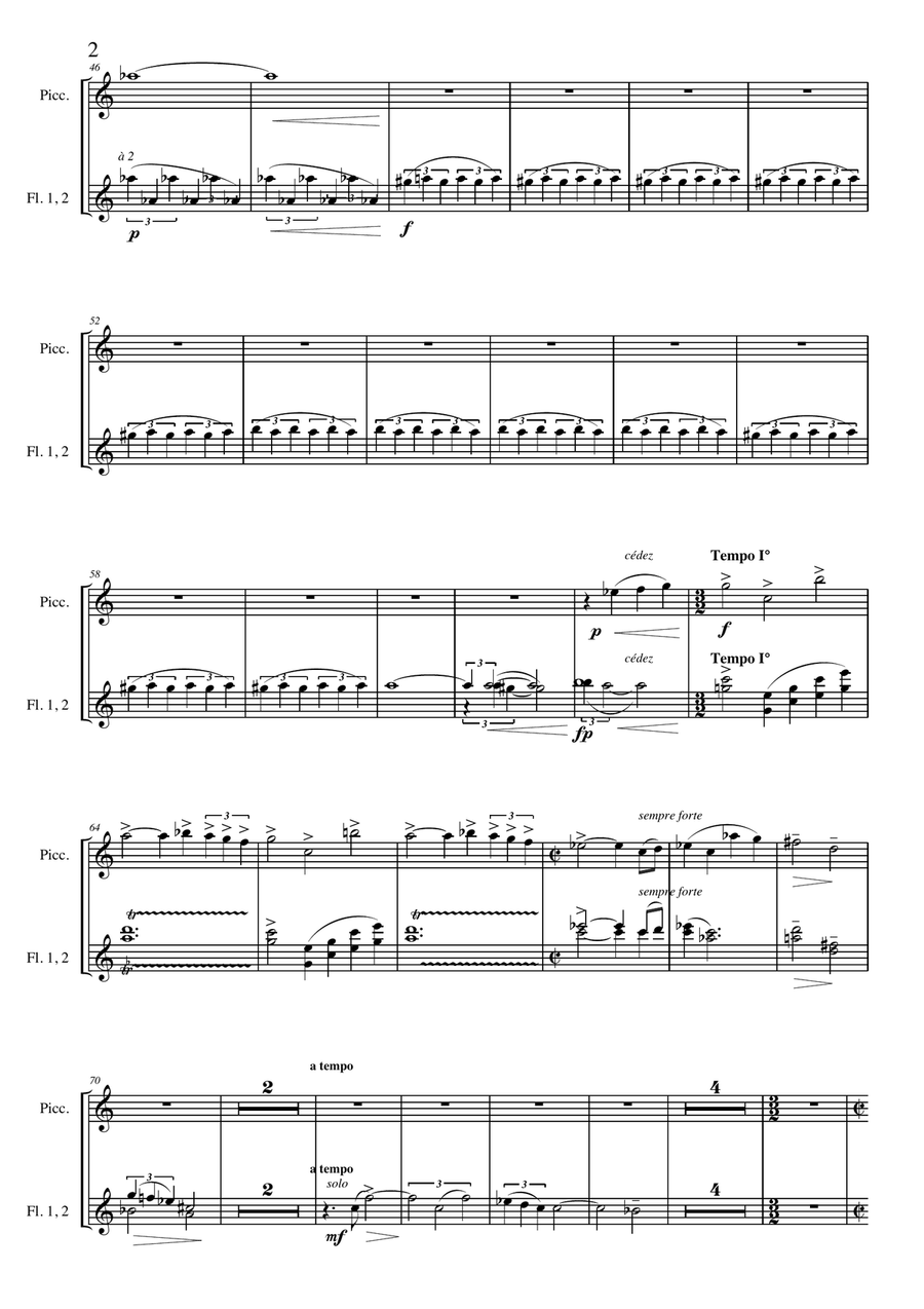 Les murmures du vent (Whispering Wind), transcription for symphonic orchestra - set of parts