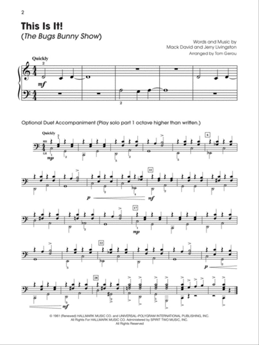 5 Finger Cartoon Party 5 Finger Cartoon Party Easy Piano scores gallery preview page 2
