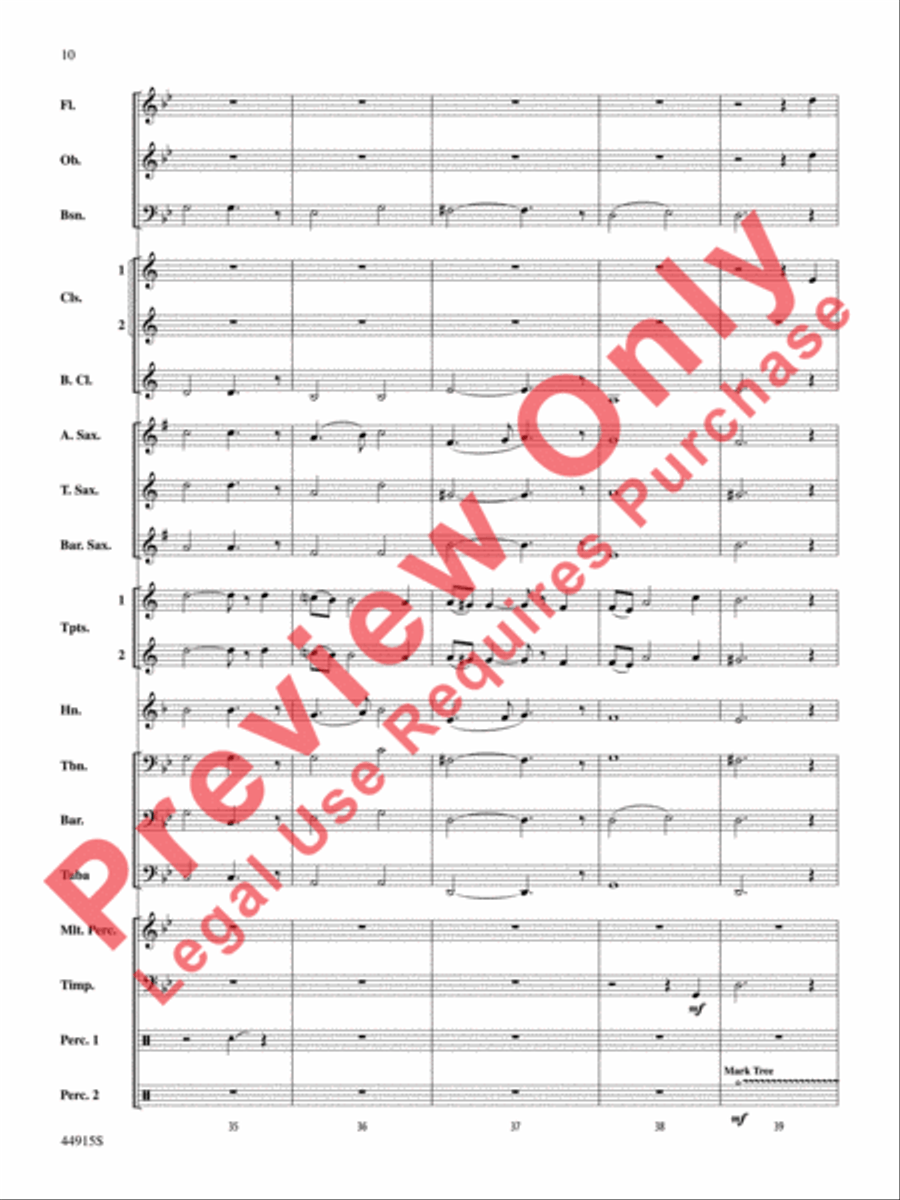 Transylvanian Lullaby Concert Band scores gallery preview page 11