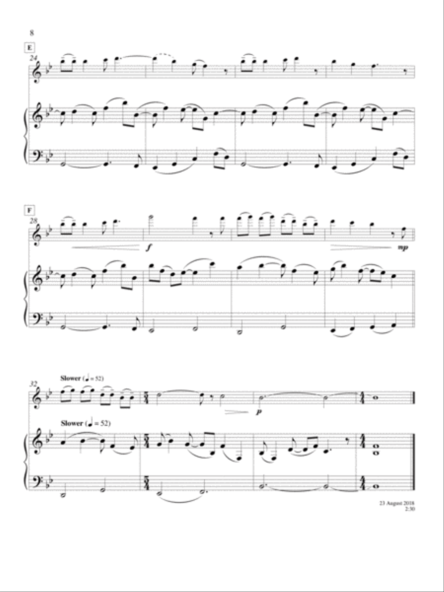 Blest Morn: Three American Hymns Flute scores gallery preview page 6