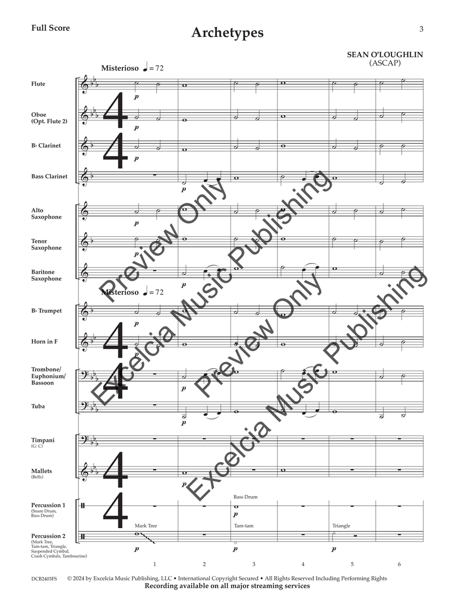 Archetypes Concert Band scores gallery preview page 4