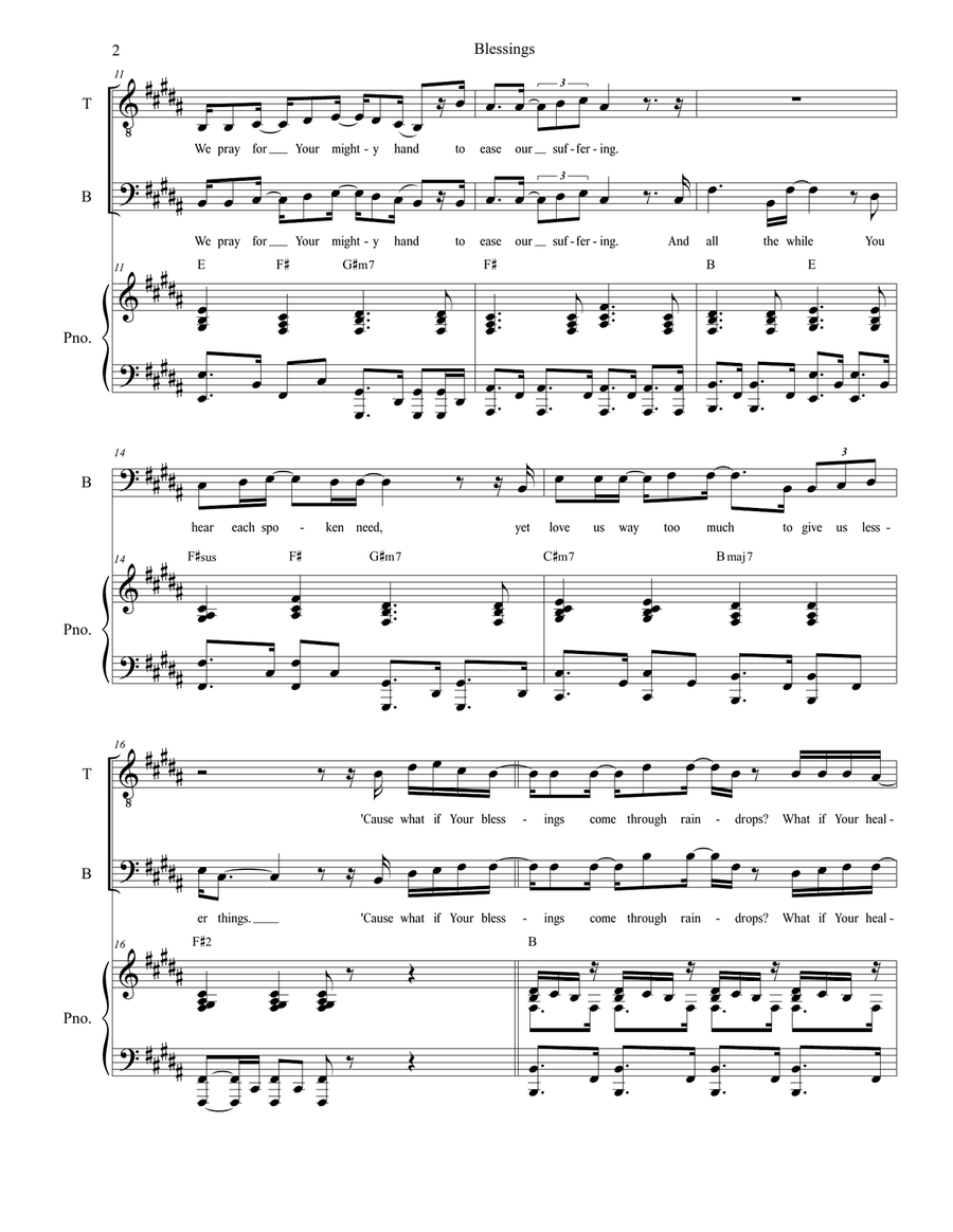 Blessings Blessings Tenor Voice scores gallery preview page 2