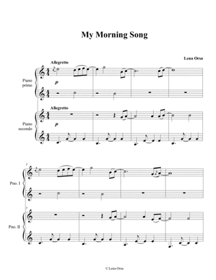 My Morning Song for piano 4 hands