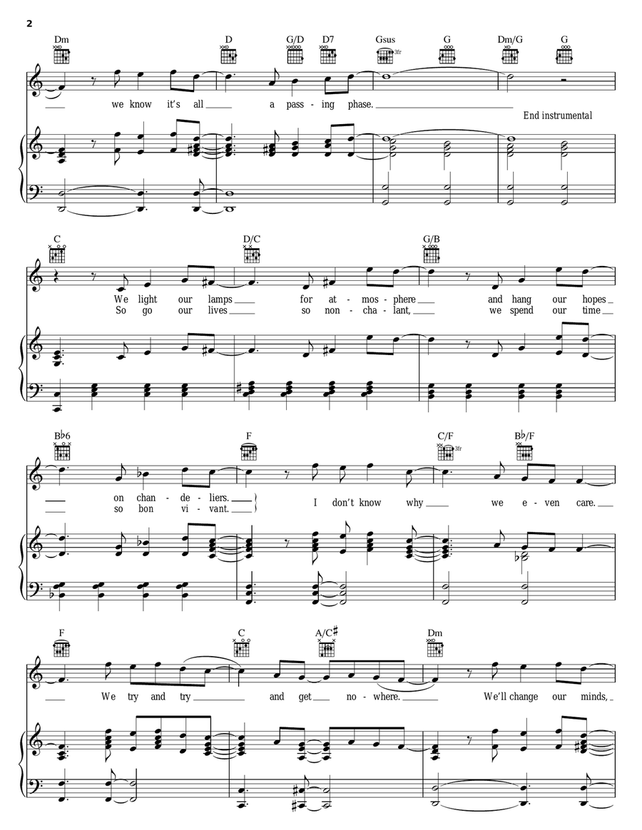 These Rhinestone Days Piano, Vocal, Guitar scores gallery preview page 2