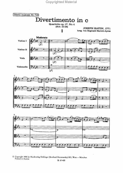 Streichquartett c-moll op. 17 / 4