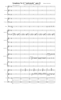 Book cover for Symphony No 14 "Andromeda" Opus 21 - 1st Movement (1 of 4) - Score Only