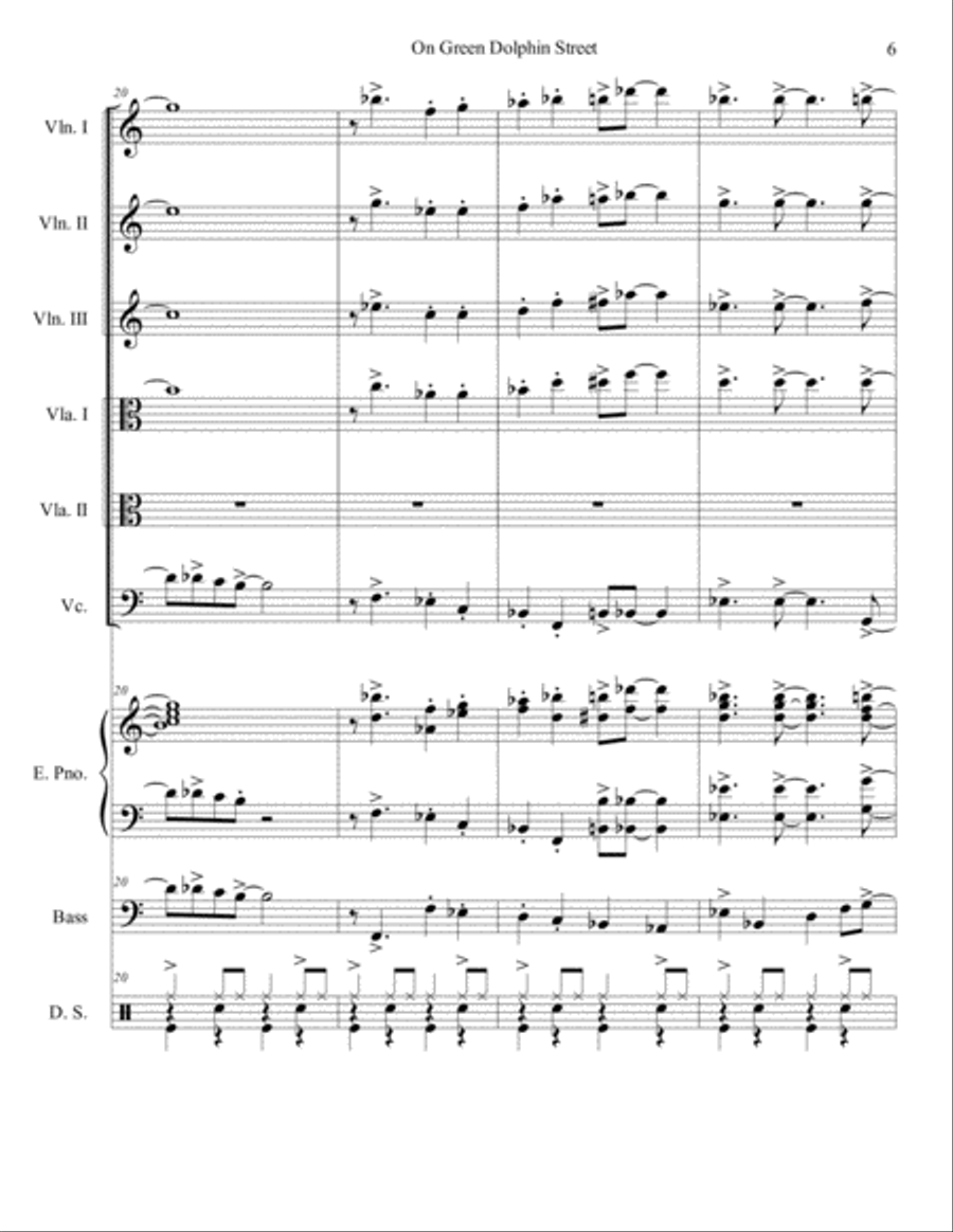 On Green Dolphin Street Set of Parts scores gallery preview page 6
