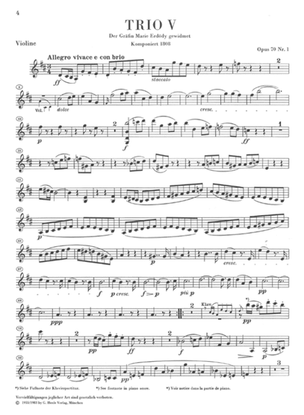 Piano Trios, volume II by Ludwig van Beethoven Cello - Sheet Music