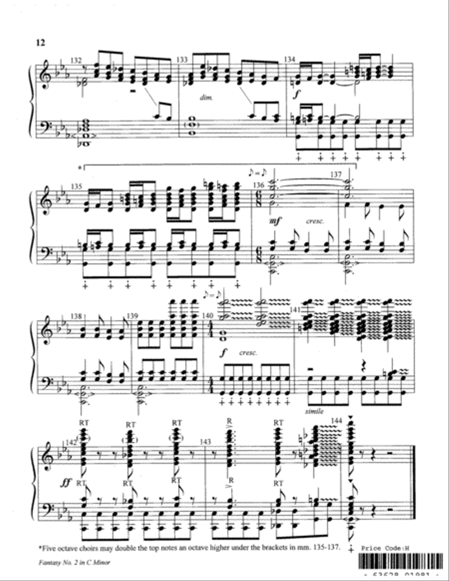 Fantasy No. 2 in C Minor 5-Octaves scores gallery preview page 23