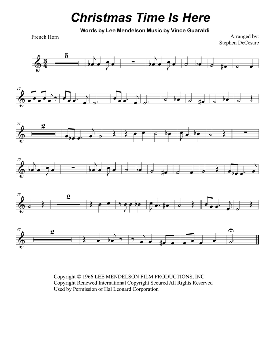 Christmas Time Is Here Brass Duet scores gallery preview page 6