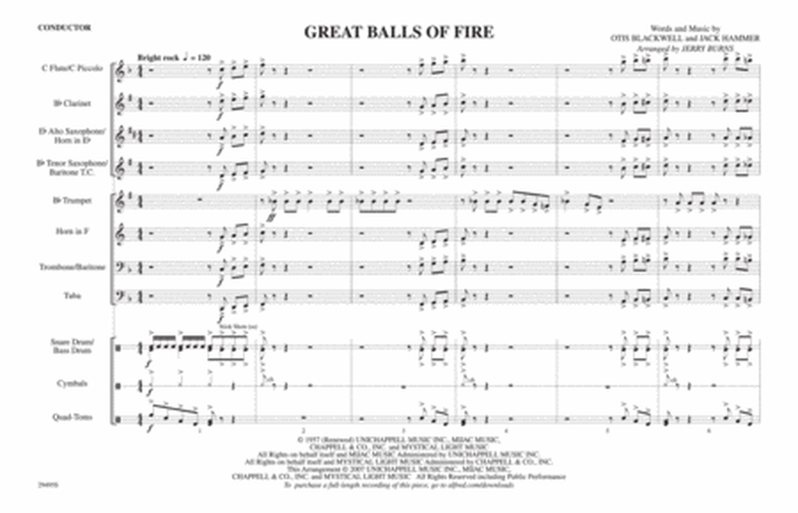 Great Balls of Fire: Score