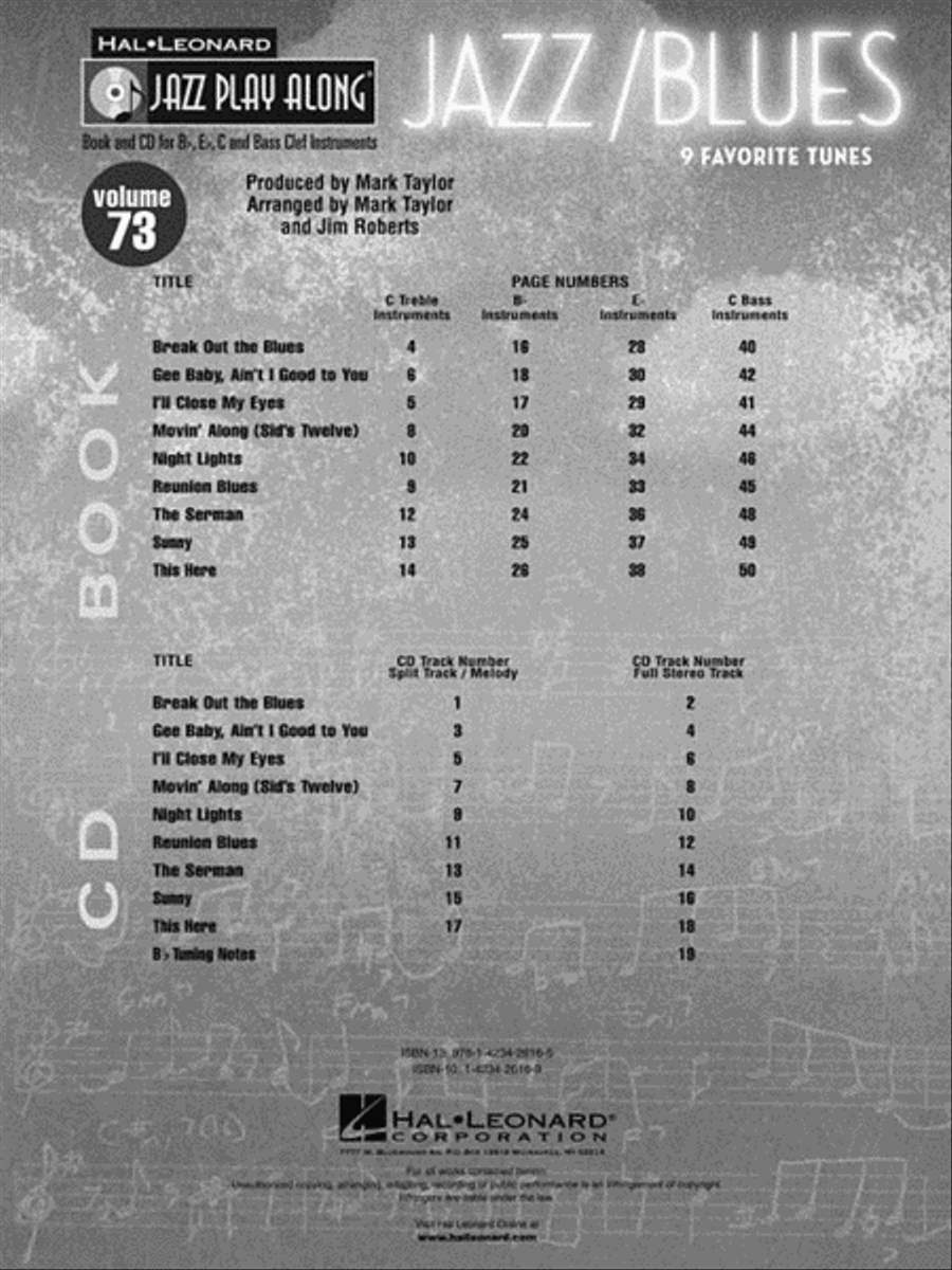 Jazz/Blues C Instrument scores gallery preview page 3