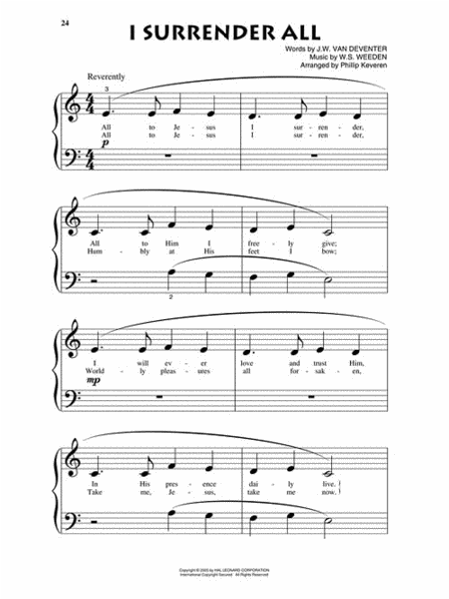 Easy Hymns Easy Hymns Piano Solo scores gallery preview page 3