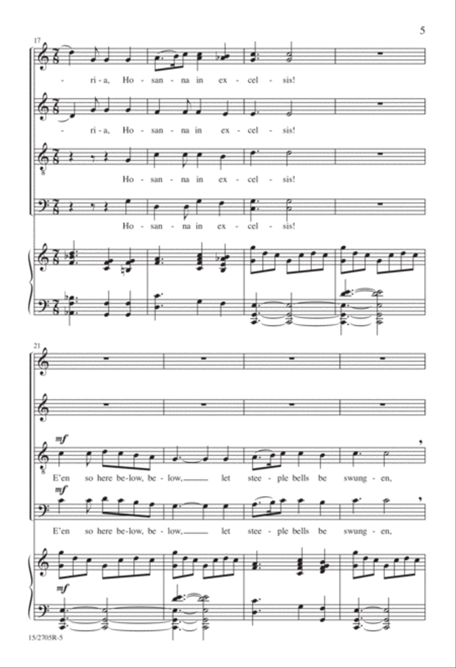 Ding, Dong! Merrily on High 4-Part scores gallery preview page 5