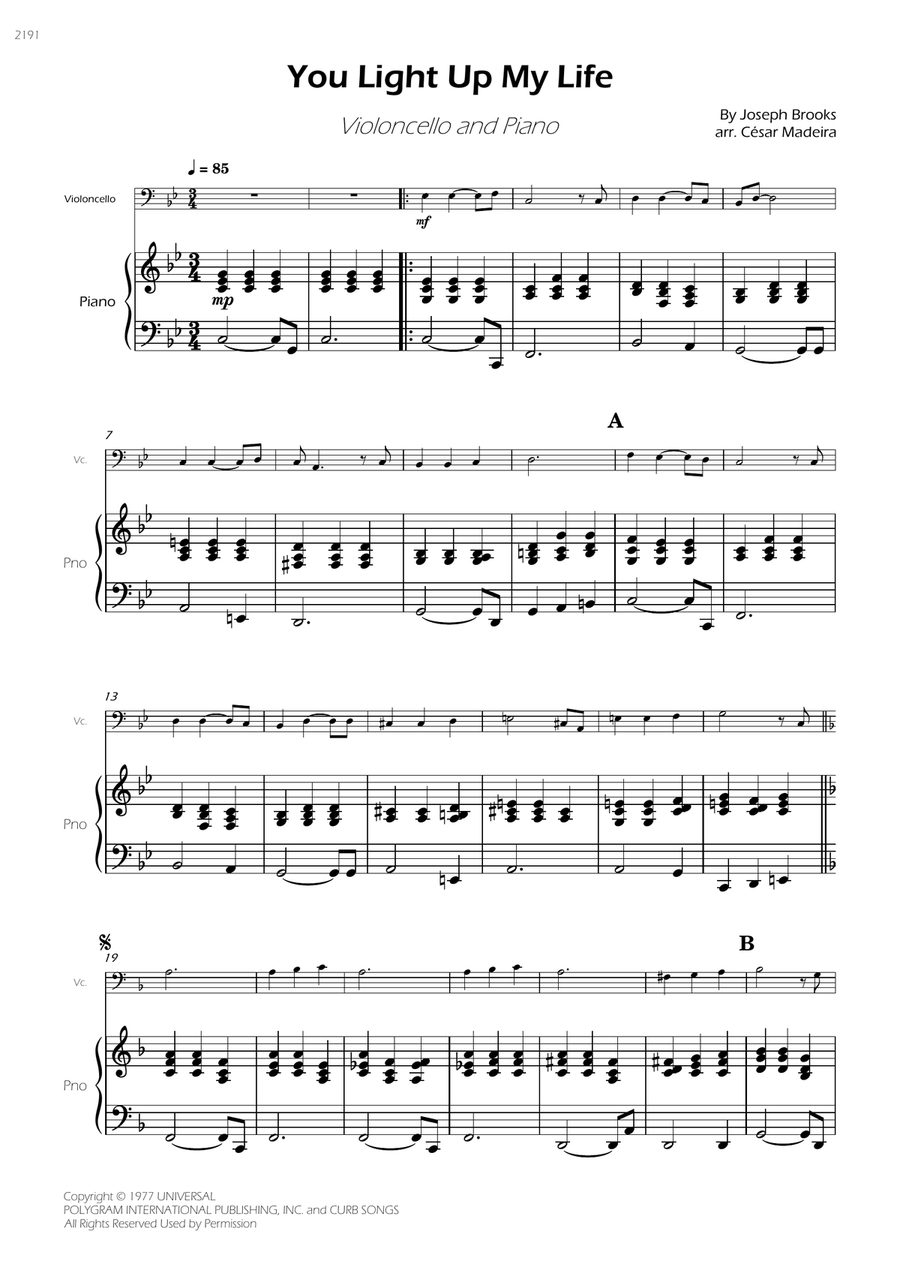 You Light Up My Life You Light Up My Life Piano scores gallery preview page 3