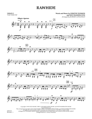Rawhide - Violin 3 (Viola T.C.)
