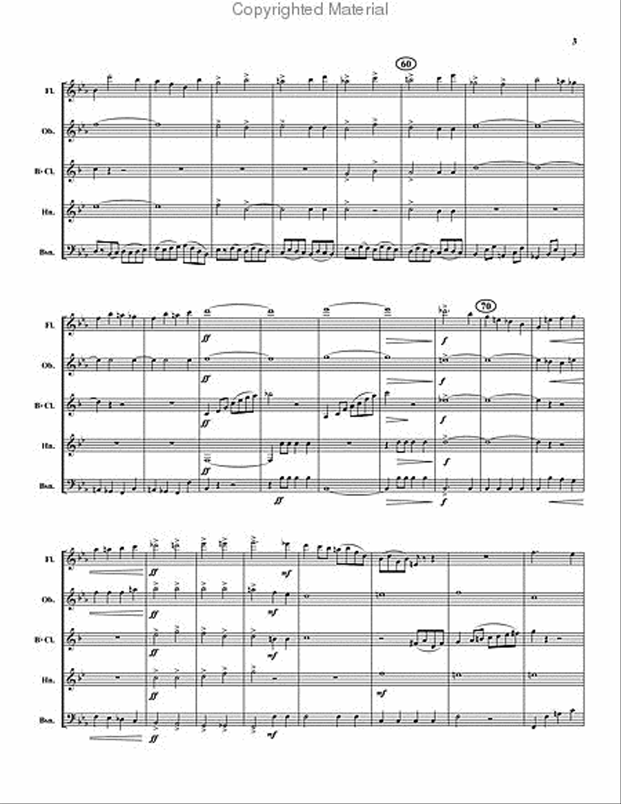Jubilee Overture Jubilee Overture Woodwind Quintet scores gallery preview page 4