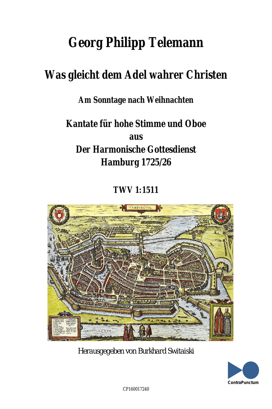 Harmonischer Gottesdienst TWV 1:1511 Was gleicht dem Adel wahrer Christen Oboe Solo scores gallery preview page 1