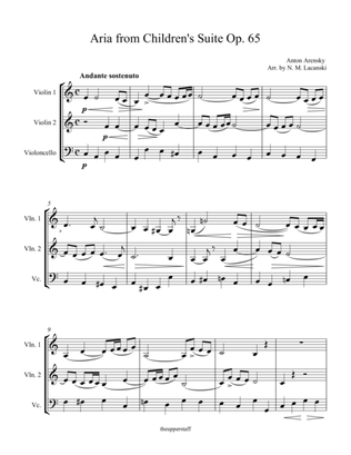 Aria from Children's Suite Op. 65