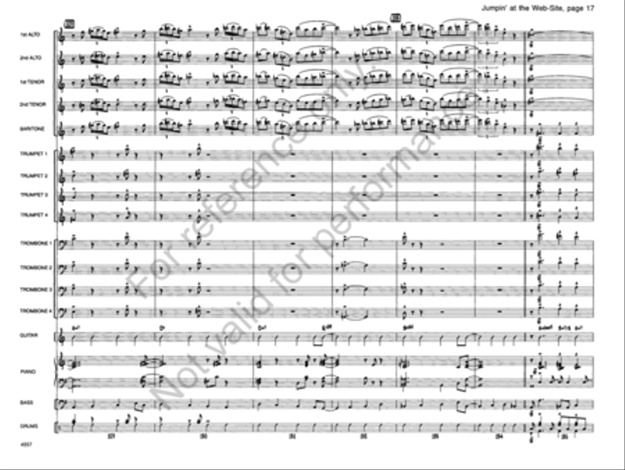 Jumpin' At the Website Jazz Ensemble scores gallery preview page 17