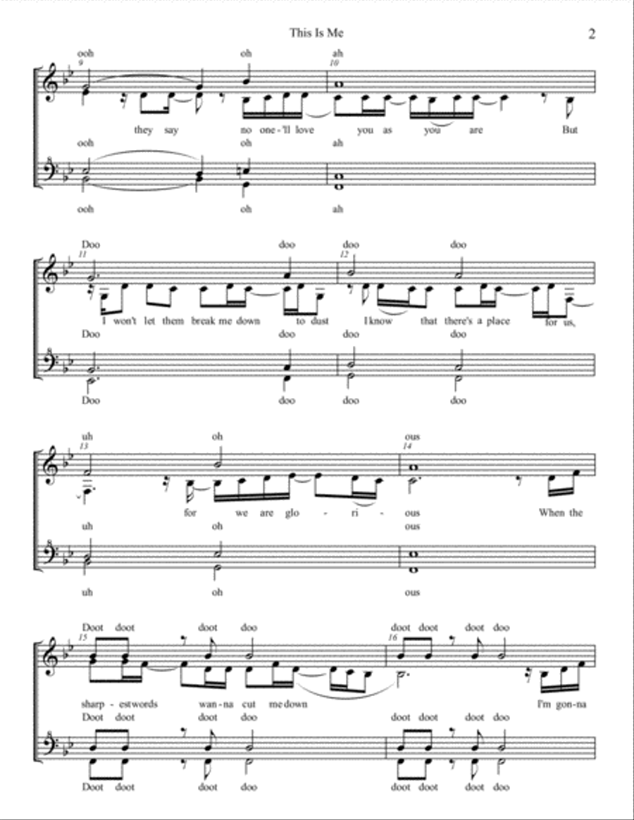This Is Me This Is Me SSAA scores gallery preview page 2