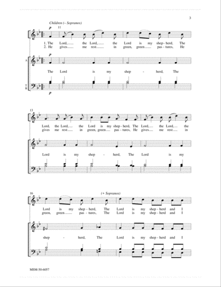 The Lord Is My Shepherd 4-Part scores gallery preview page 3
