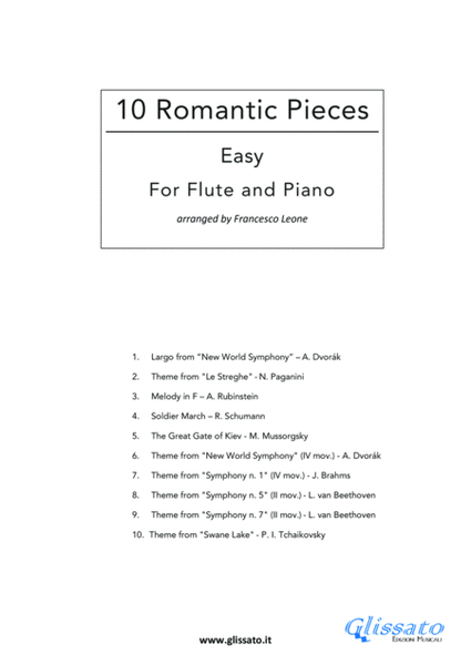 10 Easy Romantic Pieces - for Flute and Piano image number null