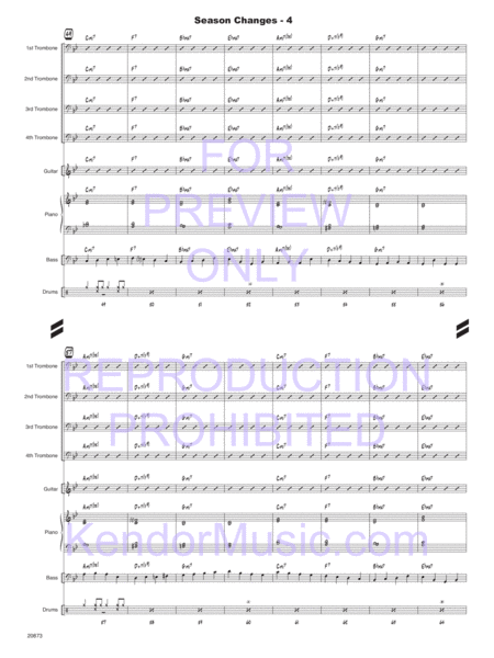 Trombone Section Workout with MP3s (6 pieces to develop the jazz ensemble section) image number null